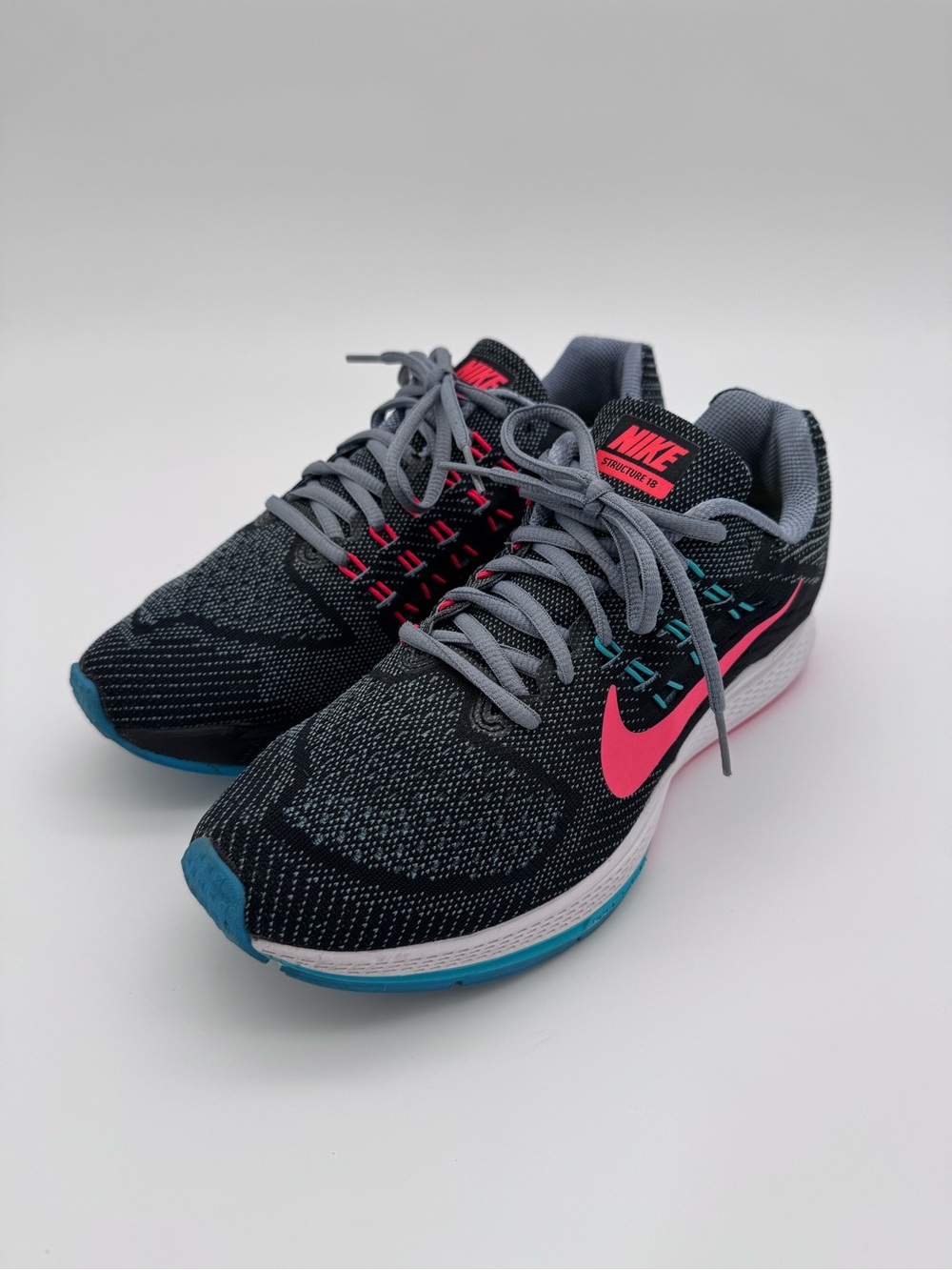 Nike Air Zoom Structure 18 Sneakers Womens 8.5 Athletic Running Shoes Colorful - Picture 2 of 14